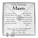 Mom Necklace - Gift For Mom From Son - You Have Been My Biggest Champion Mother's Day Gift Mother's Day Love Knot Necklace