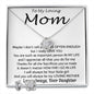 To My Loving Mom - Important Person In My Life Mother's Day Gift From Daughter Necklace Mother's Day Love Knot Necklace