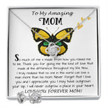 Mom Necklace Gift - To My Amazing Mom - From Son - Beautiful Gift Set Mom Necklace Mother's Day Love Knot Necklace