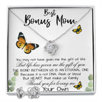Stepmom Necklace, To My Bonus Mom Gift Neckalce, Thank For You Loving Me As Your Own Mother's Day Love Knot Necklace
