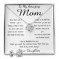 Mom Necklace - To My Amazing Mom Gorgeous Necklace for Mom from Daughter Mother's Day Gift Mother's Day Love Knot Necklace