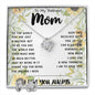 To My Mom - You Are The World Mother's Day Necklace Mother's Day Love Knot Necklace
