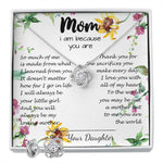 To My Mom Neckalce - Thank You For Sacrifices You Make Every Day Mother's Day Gift Mother's Day Love Knot Necklace