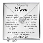 Mom Necklace - Gift for Mom from Son Mother's Day Love Knot Necklace
