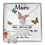 To My Mom Necklace, I'll Be By Your Side, To My Mom Gift Neckalce Mother's Day Love Knot Necklace