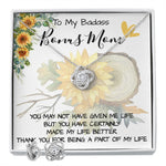 Stepmom Necklace, To My Badass Bonus Mom Gift Neckalce, Gift For Stepmom, Stepmother, Second Mom Necklace Mother's Day Love Knot Necklace