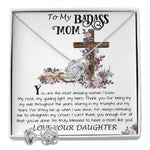 Mom Necklace Gift, To My Badass Mom Neckalce, Funny Gift For Mom On Mother's Day Necklace Mother's Day Love Knot Necklace