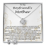 Mom Necklace, Mother-In-Law Necklace, To My Boyfriend's Mom Gift Necklace, Gift For Boyfriend's Mom Birthday Necklace Mother's Day Love Knot Necklace