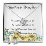 Mother Necklace - No Matter What - I Will Always Love You Mom Necklace Mother's Day Love Knot Necklace