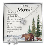 Mom Necklace, To My Mom I Love You To The Moon and Back Necklace, Gift For Mom Birthday Necklace Mother's Day Love Knot Necklace