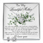 Mom Necklace, Son To My Mother Necklace On Wedding Day Gift For Mom, Mother Of The Groom Gift From Groom Mother's Day Love Knot Necklace
