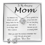 Mom Necklace - To Mom Necklace, Gift for Mom from Son Mother's Day Love Knot Necklace