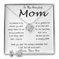Mom Necklace - To Mom Necklace, Gift for Mom from Son Mother's Day Love Knot Necklace