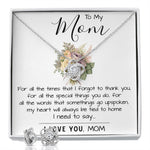To My Mom - I Love You Mom, Mother's Day Necklace Mother's Day Love Knot Necklace