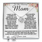 To my Amazing Mom Gift From Son Mother's Day Necklace Mother's Day Love Knot Necklace