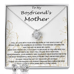 Mom Necklace, Mother-In-Law Necklace, To My Boyfriend's Mom Gift Necklace, Gift For Boyfriend's Mom Birthday Necklace Mother's Day Love Knot Necklace