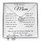 Mom Necklace - Gift for Mom from Daughter, Mother's Day Gift Mother's Day Love Knot Necklace