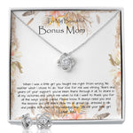 Bonus Mom Necklace, To My Beautiful Bonus Mom On My Wedding Day Necklace, Gift For Stepmother Of The Groom Gift Mother's Day Love Knot Necklace