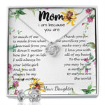 To My Mom Neckalce - Thank You For Sacrifices You Make Every Day Mother's Day Gift Mother's Day Love Knot Necklace