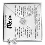 To My Amazing Mom Necklace From Son Little Boy You Taught Me Right Mom Birthday Gift For Her Mother's Day Necklace (2) Mother's Day Love Knot Necklace