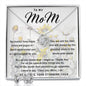 To My Mom Necklace Greatest Mom Mother's Day Gift Necklace Mother's Day Love Knot Necklace