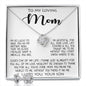 To My Loving Mom Gift for Mother Necklace Sentimental Mothers Day Thoughtful Present From Son Mother's Day Love Knot Necklace