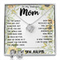 To My Mom - You Are The World Mother's Day Necklace Mother's Day Love Knot Necklace
