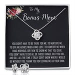 To My Bonus Mom Necklace, Thank You For Everything Mother's Day Gift For Mom Mother's Day Love Knot Necklace