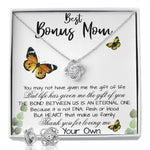 Stepmom Necklace, To My Bonus Mom Gift Neckalce, Thank For You Loving Me As Your Own Mother's Day Love Knot Necklace