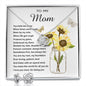 Mom Necklace Gift - To My Mom - You Mean The World For All You Do Mother's Day Necklace Mother's Day Love Knot Necklace
