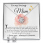 Mom Necklace Gift, To My Loving Mom Neckalce, You Held Me When Times were Tough, You are My Rock Mother's Day Love Knot Necklace