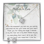 Mother-In-Law Necklace, Best Mother In Law Birthday Necklace, To My Mother In Law Necklace Mother's Day Love Knot Necklace