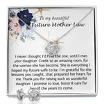 Mother-In-Law Necklace, Necklace Gift For Future Mother-In-Law From Future Son-In-Law, To My Future Mother-In-Law Mother's Day Love Knot Necklace