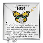 Mom Necklace Gift - To My Amazing Mom - From Son - Beautiful Gift Set Mom Necklace Mother's Day Love Knot Necklace