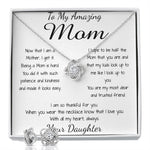 Mom Necklace - To My Amazing Mom Gorgeous Necklace for Mom from Daughter Mother's Day Gift Mother's Day Love Knot Necklace