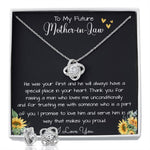 To My Future Mother In Law, Wedding For Her Mother's Gift Necklace Mother's Day Love Knot Necklace