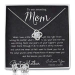 To My Mom Necklace, To My Beautiful Mom Necklace, Mother's Day Gift For Mom From Son, Thank You Mom Mother's Day Love Knot Necklace