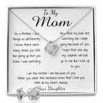 Mom Necklace - To Mom Necklace, Gorgeous Necklace for Mom from Daughter Mother's Day Gift Mother's Day Love Knot Necklace