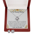 Mommy Necklace, To My Amazing Mommy Gift Necklace, 1st Mother’s Day Present For New Mom From New Born Baby, Sentimental Gift From Baby To Mom, New Mommy Gift Mother's Day Love Knot Necklace
