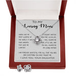 To My Loving Mom - Your Warmth Gve Me Comfort Mother's Day Gift Necklace Form Daughter Mother's Day Love Knot Necklace