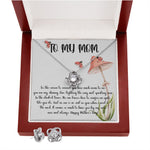 Mom Necklace, Gift Necklace For Mom Always Love You, Mother Neckalce Mother's Day Love Knot Necklace