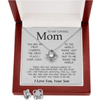 To My Loving Mom Necklace You're The World Necklace Gift For Mom From Son Mother's Day Love Knot Necklace