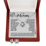 Mom Necklace -To My Mom - I Need To Say I Love You, Mom... I Do - Mother's Day Gift Mother's Day Love Knot Necklace