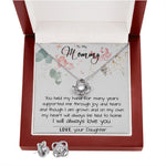 Mom Necklace, To My Mom Necklace Card – Alluring Beauty Necklace – Jewelry For Mom Gifts Mother's Day Love Knot Necklace