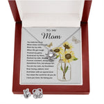 Mom Necklace Gift - To My Mom - You Mean The World For All You Do Mother's Day Necklace Mother's Day Love Knot Necklace