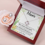To My Amazing Mom Necklace From Son Little Boy You Taught Me Right Mom Birthday Gift For Her Mother's Day Necklace (1) Mother's Day Love Knot Necklace