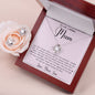 Gift For Mom From Son To My Caring Mum Necklace, Gift For Mother's Day Jewelry Mother's Day Love Knot Necklace