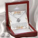 Bonus Mom Necklace, To My Beautiful Bonus Mom On My Wedding Day Necklace, Gift For Stepmother Of The Groom Gift Mother's Day Love Knot Necklace