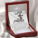 Mom Necklace Gift, To My Badass Mom Neckalce, Funny Gift For Mom On Mother's Day Necklace Mother's Day Love Knot Necklace