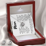 To My Amazing Mom Necklace From Son Little Boy You Taught Me Right Mom Birthday Gift For Her Mother's Day Necklace (2) Mother's Day Love Knot Necklace